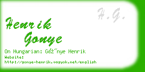 henrik gonye business card